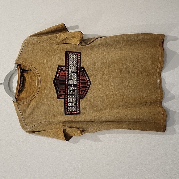 NEW HARLEY DAVIDSON STUDDED LOGO WOMEN'S T-SHIRT SHORT SLEEVE SIZE EXTRA LARGE - Picture 2 of 6